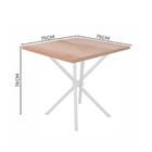 Mesa De Jantar Pequena Com 4 Cadeiras Branco Carvalho Adel Sl