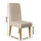 Mesa De Jantar Pequena Com 4 Cadeiras Carvalho Nobre Linho Sa