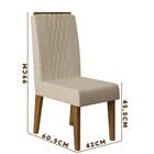 Mesa De Jantar Pequena Com 4 Cadeiras Freijó Suede Areia Hera