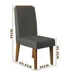 Mesa De Jantar Pequena Com 4 Cadeiras Freijó Suede Chumbo Her