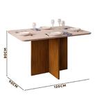 Mesa De Jantar Pequena Com 4 Cadeiras Freijó Veludo Moca Hera