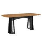 Mesa De Jantar Pés Ripados 180 Cm Tm69 Freijó Preto Fosco Dal