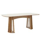 Mesa De Jantar Pés Ripados 180 Cm Tm69 Off White Freijó Dalla