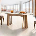 Mesa De Jantar Pés Ripados 180 Cm Tm69 Off White Freijó Dalla
