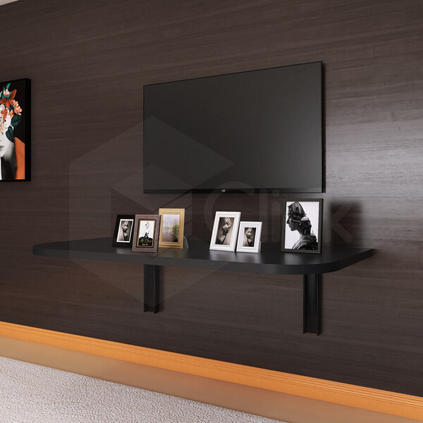 Mesa De Jantar Preta Dobrável Multiuso Para Sala