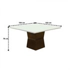 Mesa De Jantar Quadrada 150x150cm Grécia  Imbuia
