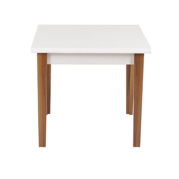 Mesa De Jantar Quadrada 4 Lugares 80x80cm Em Mdf E Madeira Ma