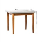 Mesa De Jantar Quadrada 4 Lugares 95cm Tampo Mdf E Vidro Tang