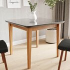 Mesa De Jantar Quadrada 4 Lugares 95cm Tampo Mdf E Vidro Tang