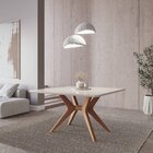 Mesa De Jantar Quadrada 6 Lugares 1,30m Salgueiro Cabecasa Ma