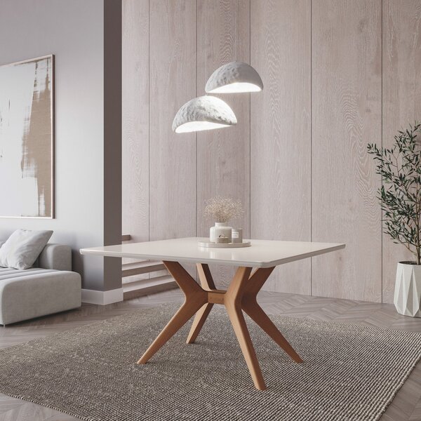 Mesa De Jantar Quadrada 6 Lugares 1,30m Salgueiro Cabecasa Ma