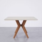 Mesa De Jantar Quadrada 6 Lugares 1,30m Salgueiro Cabecasa Ma