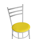 Mesa De Jantar Quadrada 70cm Branca Com 4 Cadeiras Estofada C