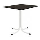 Mesa De Jantar Quadrada 70cm Branca Tampo Madeira Preto