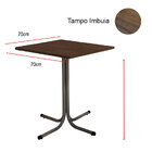 Mesa De Jantar Quadrada 70cm Imbuia Com 4 Cadeiras Estofada C