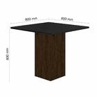 Mesa De Jantar Quadrada C/4 Cadeiras Moscou Imbuia/preto/capu