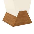 Mesa De Jantar Quadrada Com Tampo De Vidro Myani I Off White