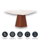 Mesa De Jantar Quadrada Copacabana 140 X 140 Cm Madeira Maciç