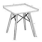 Mesa De Jantar Quadrada Eames Eiffel 70 Cm - Cinza