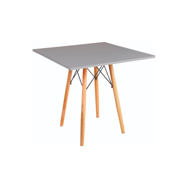 Mesa De Jantar Quadrada Eames Eiffel 70 Cm - Cinza