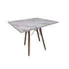 Mesa De Jantar Quadrada Eames Eiffel 70 Cm - Estilo Granito