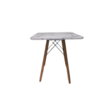 Mesa De Jantar Quadrada Eames Eiffel 90 Cm Borda Arredondada