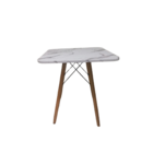 Mesa De Jantar Quadrada Eames Eiffel 90 Cm Borda Arredondada