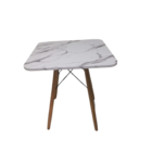 Mesa De Jantar Quadrada Eames Eiffel 90 Cm Borda Arredondada