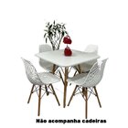 Mesa De Jantar Quadrada Eames Eiffel 90 Cm Borda Arredondada