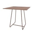 Mesa De Jantar Quadrada Em Tubo De Aço Carbono Pintado E Tamp