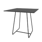 Mesa De Jantar Quadrada Em Tubos De Aço Carbono Pintado E Tam