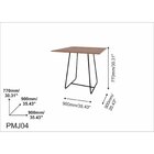 Mesa De Jantar Quadrada Em Tubos De Aço Carbono Pintado E Tam