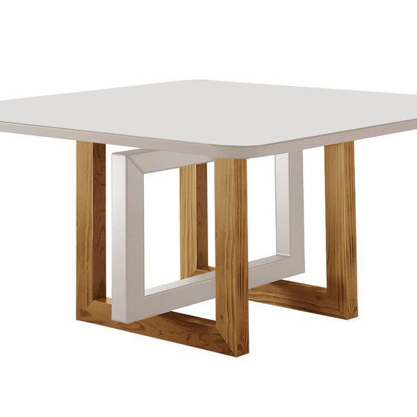 Mesa De Jantar Quadrada Geométrica 1,40m  Arizona Sala Nobre