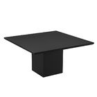 Mesa De Jantar Quadrada Helena 136x136 Cm Preto Com Base Made