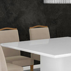 Mesa De Jantar Quadrada Helena 150x150 Cm Com Base De Madeira