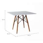 Mesa De Jantar Quadrada Louis Branca 90 Cm