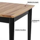 Mesa De Jantar Quadrada Milena 80 Cm Madeira Eucalipto Preto