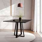 Mesa De Jantar Quadrada Mônaco Preta 110 Cm