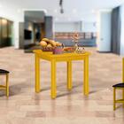 Mesa De Jantar Quadrada Para 2 Lugares Madeira Maciça Safira