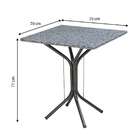 Mesa De Jantar Quadrada Tabita Preta 70 Cm