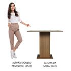 Mesa De Jantar Quadrada Tampo De Vidro Madesa 5363 - Rustic/c