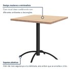 Mesa De Jantar Quadrada Tampo Madeira Maciça 79x79cm Com Base