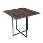 Mesa De Jantar Quadrada Teka Ameixa Negra E Preta 90 Cm