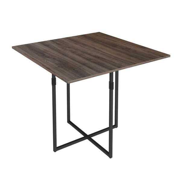 Mesa De Jantar Quadrada Teka Ameixa Negra E Preta 90 Cm