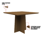 Mesa De Jantar Quadrada Tina 100 Cm Imbuia - D'rossi
