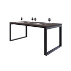 Mesa De Jantar Queens 180cmx90cmx75 Cm Terracota/preto