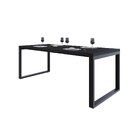 Mesa De Jantar Queens 200x90x75cm  Preto/preto