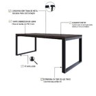 Mesa De Jantar Queens 200x90x75cm  Terracota/preto