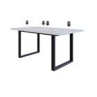 Mesa De Jantar Queens R 180cm X 90cm X 75cm Branco/preto