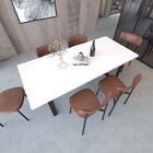 Mesa De Jantar Queens R 200cmx90cmx75 Cm Branco/preto